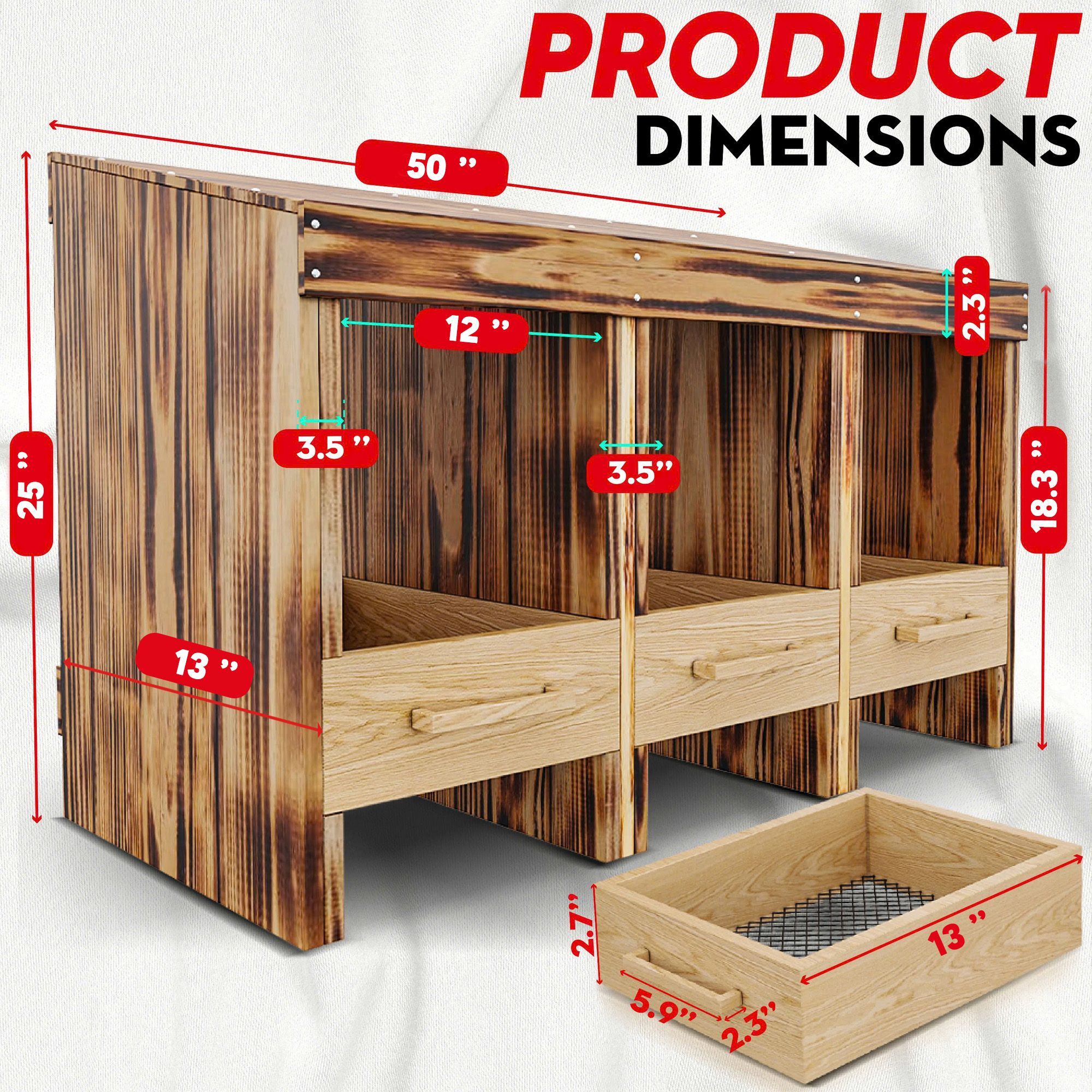 Coop pitik kayu carbonisasi