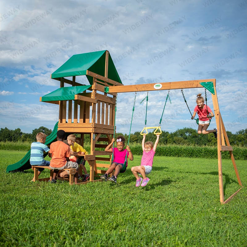 Kids Backyard Kayu Swing Sets