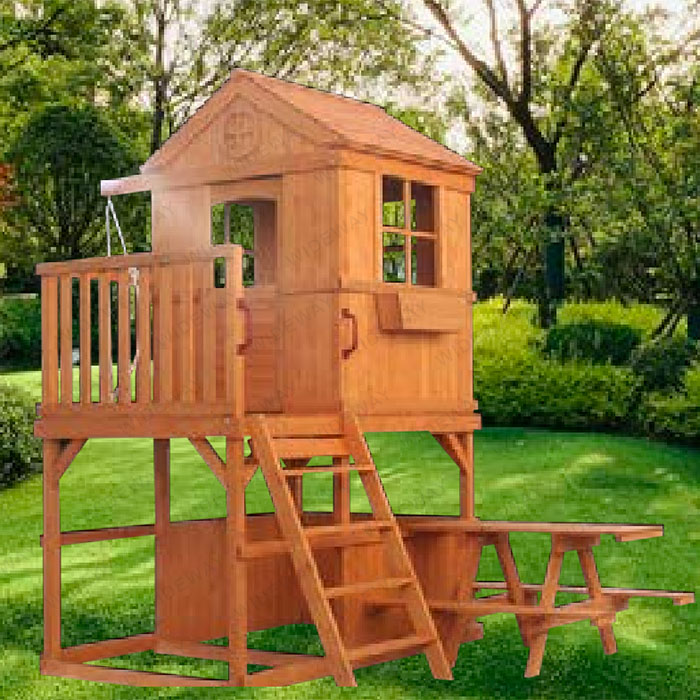 Playhouse Kayu ruangan kanggo latar mburi