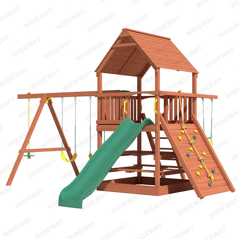 Kayu Swing Sets Kanggo Backyard Play